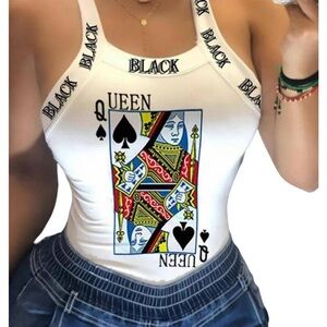 CHICME XL Back Queen of Spade Tank Top